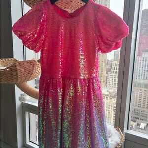 Lola + The Boys Pink Sequin Girls' Party Dress
